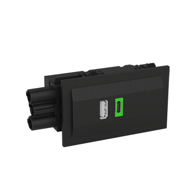 compact flush dual A+C USB fast charge